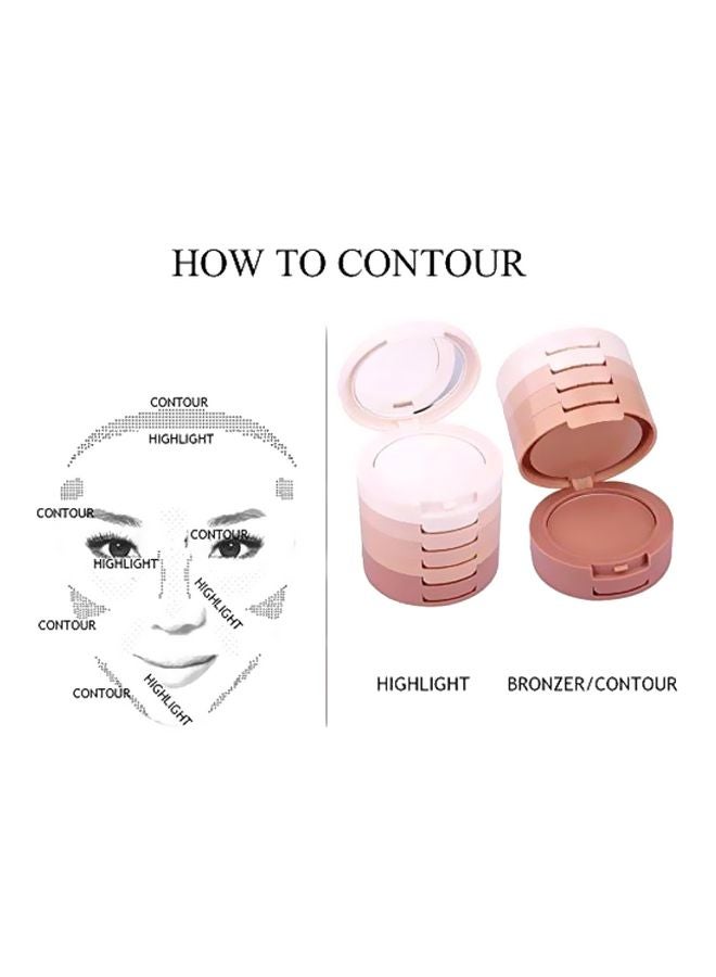 يوكانبي مجموعة بودرة تحديد الوجه من 6 قطع بيج - Image 4