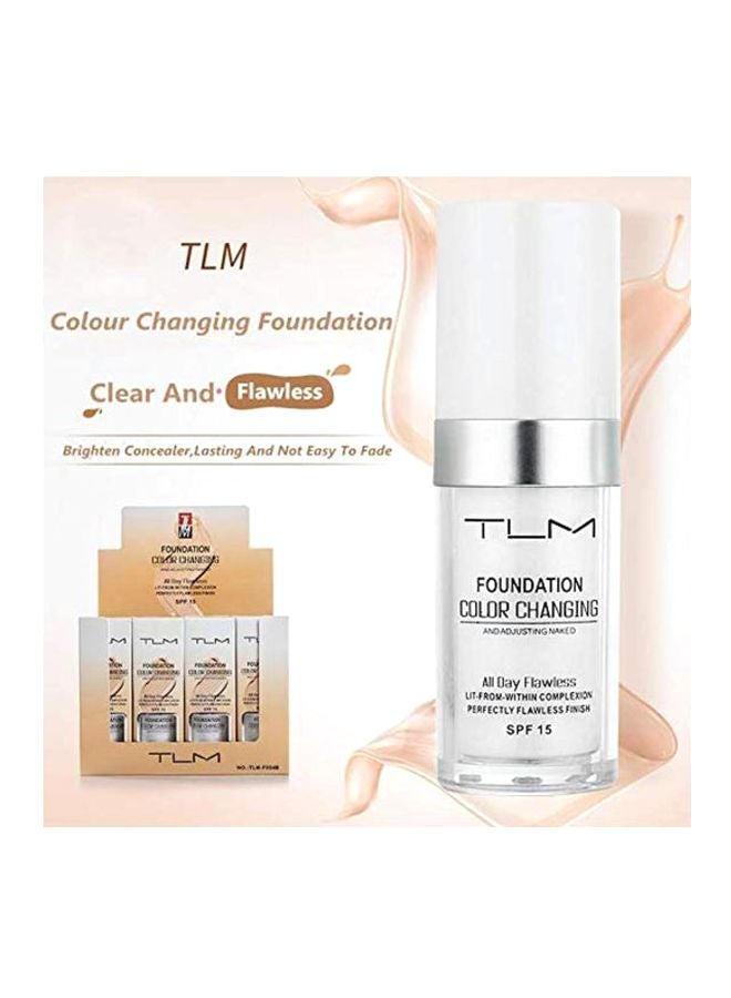 تي إل إم مجموعة كريم أساس خافي لعيوب البشرة يدوم طوال اليوم بعامل حماية من الشمس SPF 15 من قطعتين أبيض - Image 5