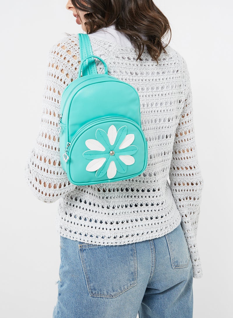 YUEJIN - Faux Leather Fashion Backpack Green - Image 1