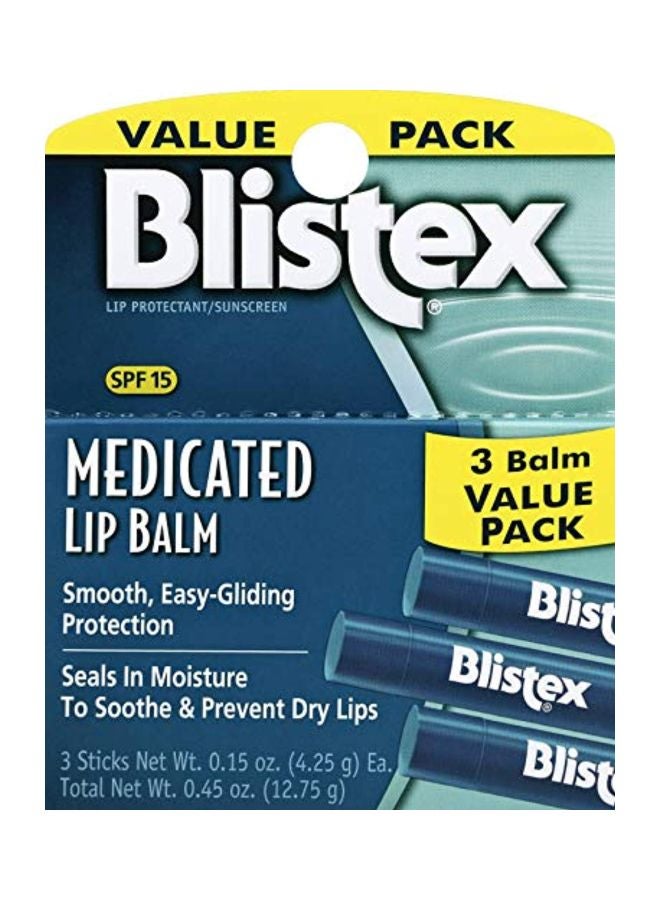 Blistex 3-Piece Medicated Lip Balm Set SPF 15 - Image 2