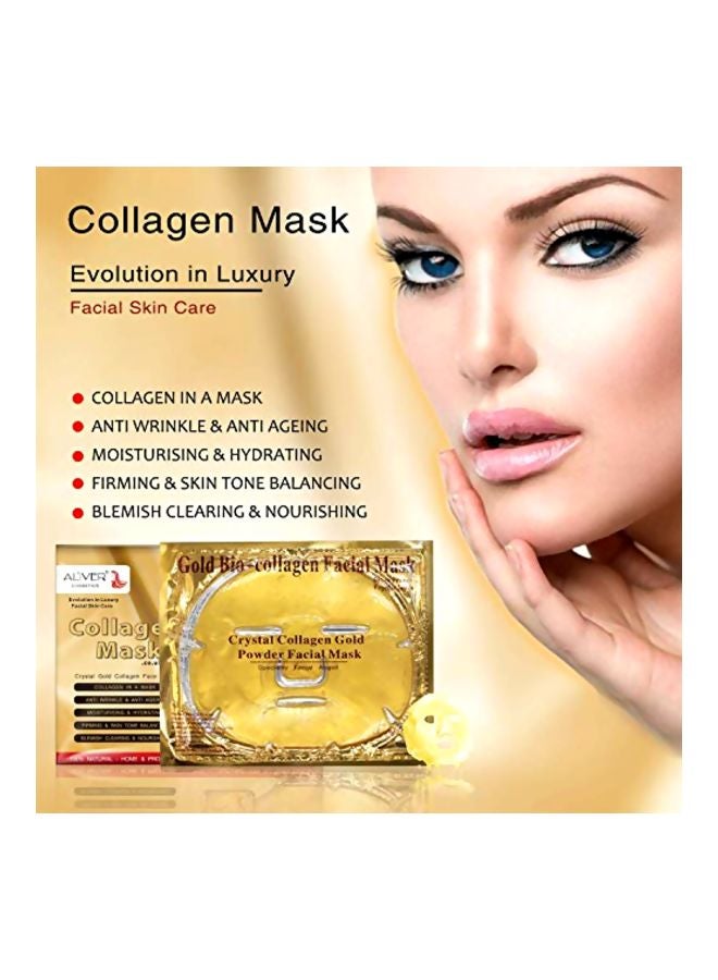 AL'IVER 5-Piece Collagen Facial Mask Gold  - Image 3