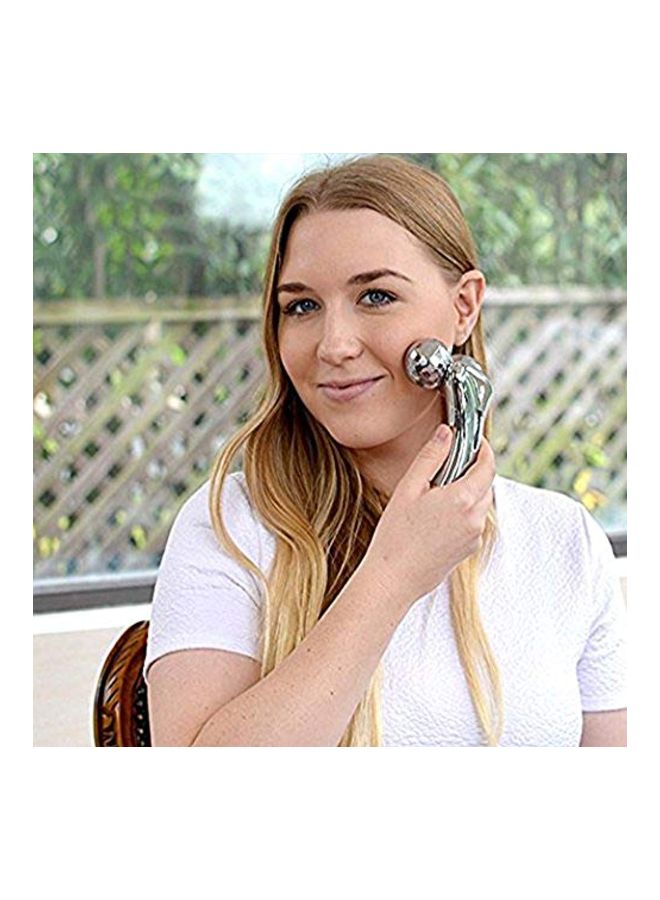 3D-Roller Facial Massager Silver - Image 4