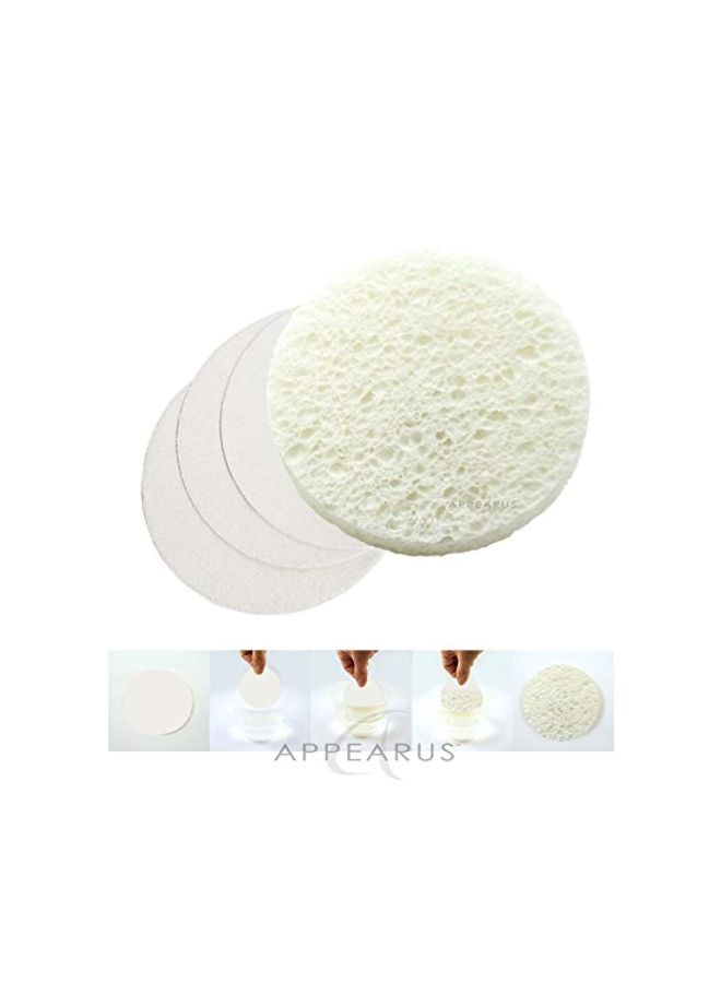 مجموعة إسفنج مضغوط للوجه مكونة من 25 قطعة أبيض - Image 2