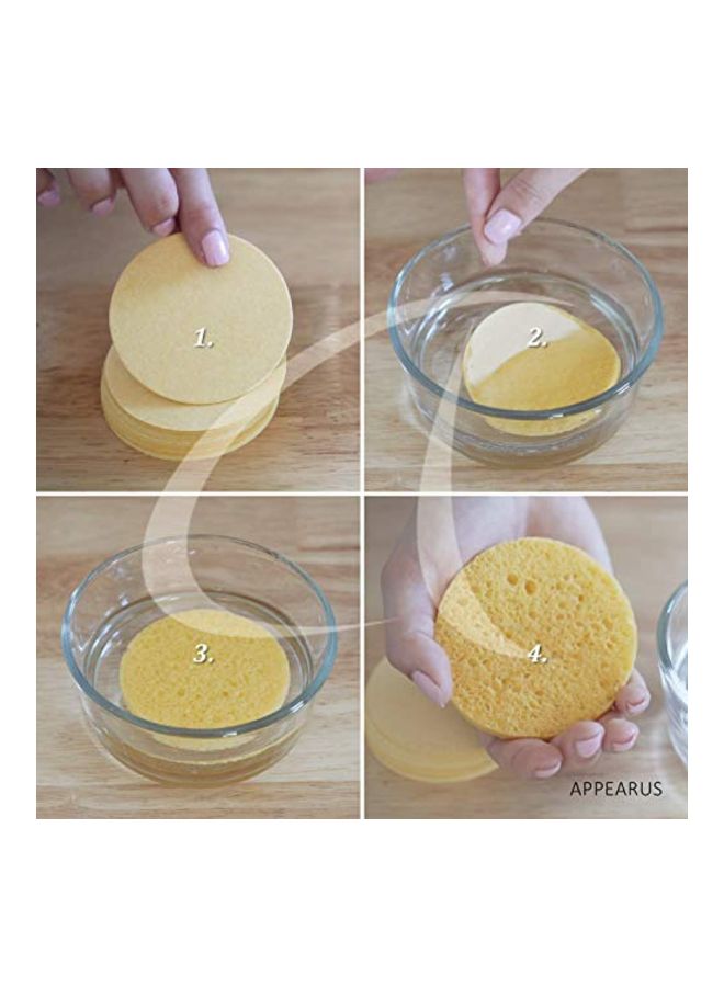 مجموعة إسفنج مضغوط للوجه مكونة من 25 قطعة أبيض - Image 5