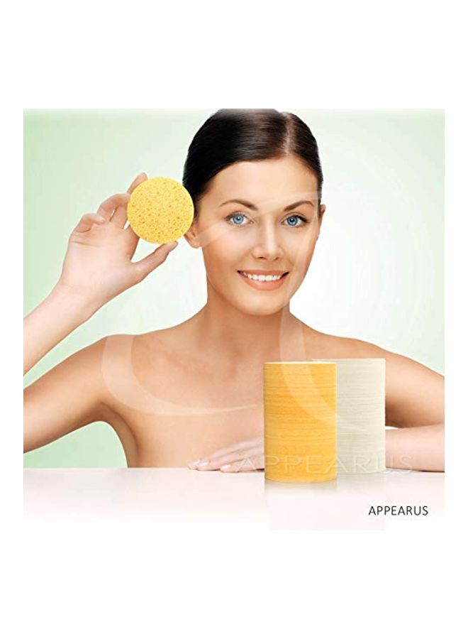مجموعة إسفنج مضغوط للوجه مكونة من 25 قطعة أبيض - Image 4