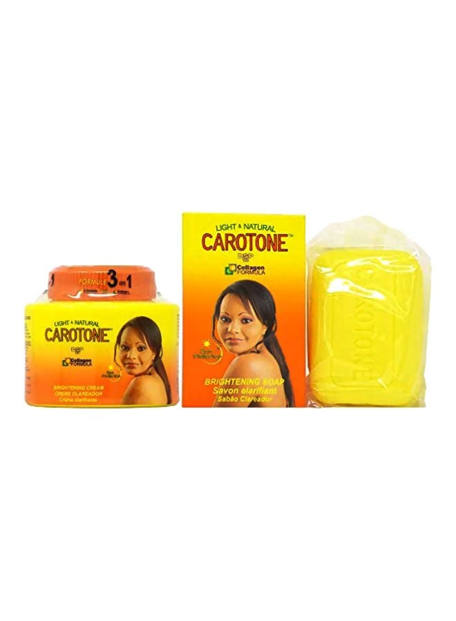 Carotone 2-Piece Collagen Formula Brightening Soap And Cream 
