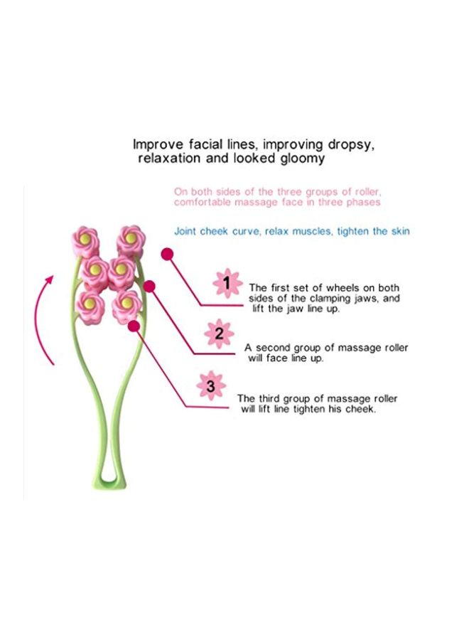 فرشاة تدليك الوجه أخضر / وردي - Image 2