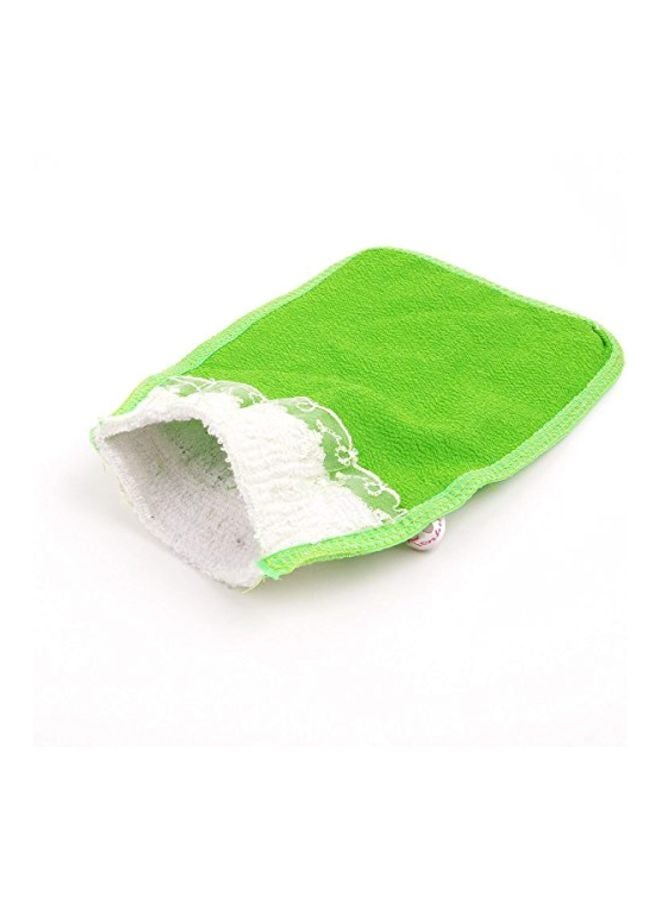 koreatrends 2-Piece Body Scrub Glove Set Yellow/Green  - Image 3