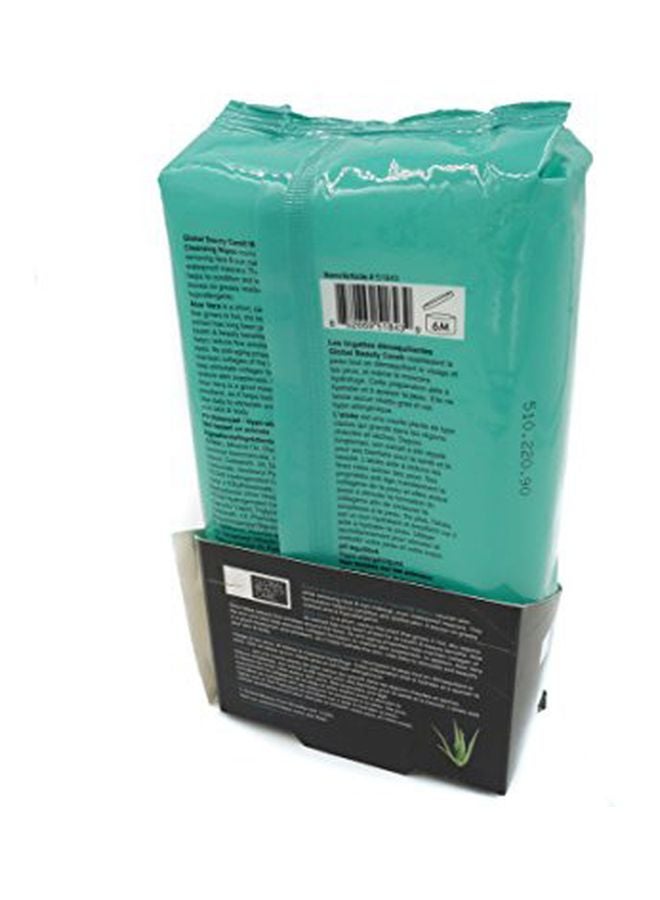 Global Beauty Care Aloe Vera Extract Makeup Cleaning Wipes - Image 3