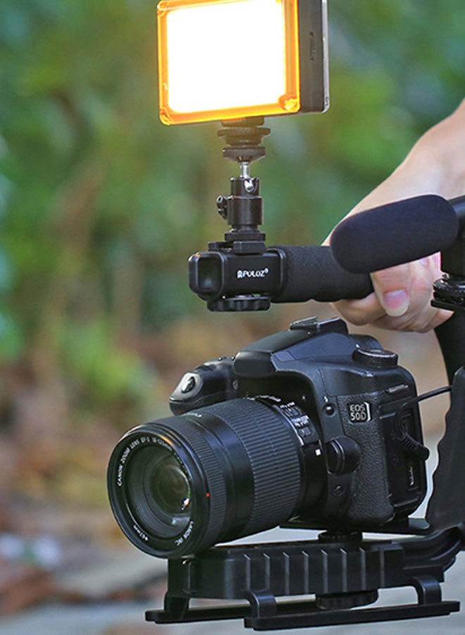PULUZ 6-Piece U-Shaped Video Handle Bracket Stabilizer Kit Black/Silver/Orange  - Image 2