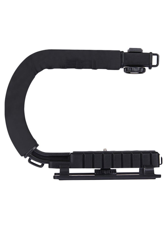 PULUZ 5-Piece U-Shaped Video Handle Bracket Stabilizer Kit Black/Silver  - Image 3