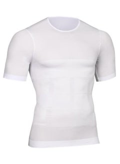 Generic Short Sleeve Belly And Stomach Shapewear Undershirt White  - Image 1