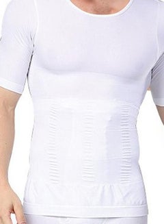 Generic Short Sleeve Belly And Stomach Shapewear Undershirt White  - Image 2