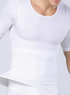 Generic Short Sleeve Belly And Stomach Shapewear Undershirt White  - Image 3