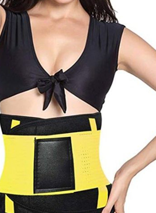Adjustable Trainer Belt Waist Cincher Shapewear Yellow/Black - Image 2