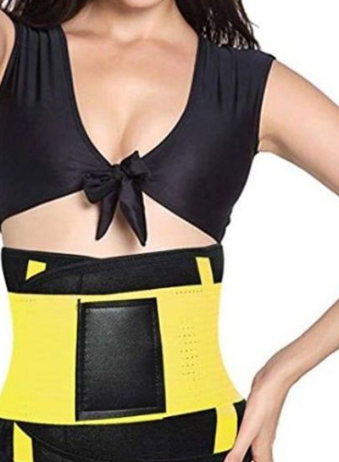 Adjustable Trainer Belt Waist Cincher Shapewear Yellow/Black - Image 3