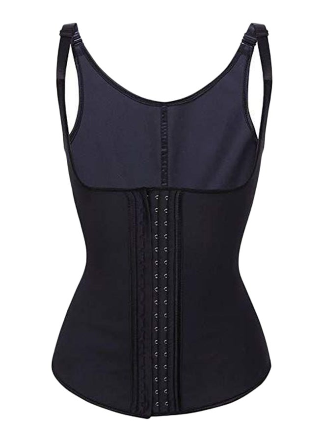 Under Bust Vest Workout Body Shaper Corset Black/Blue - Image 1