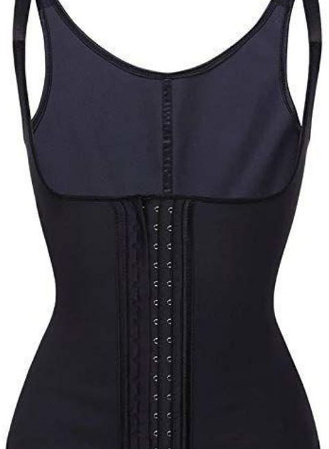 Under Bust Vest Workout Body Shaper Corset Black/Blue - Image 2