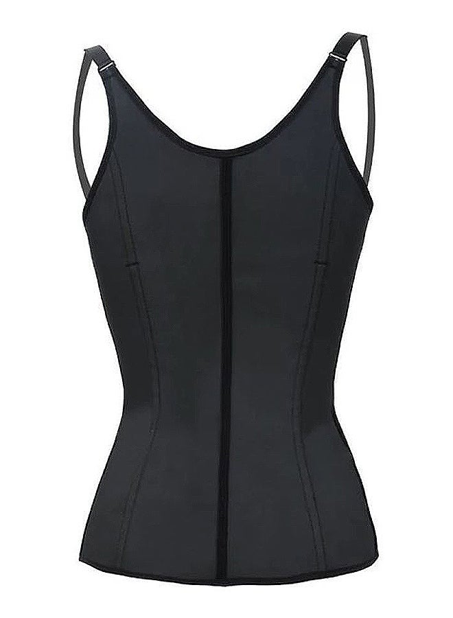 Generic - Spiral Boned Waist Trainer Vest Black - Image 1