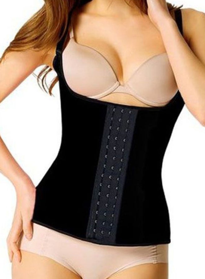 Generic - Spiral Boned Waist Trainer Vest Black - Image 1