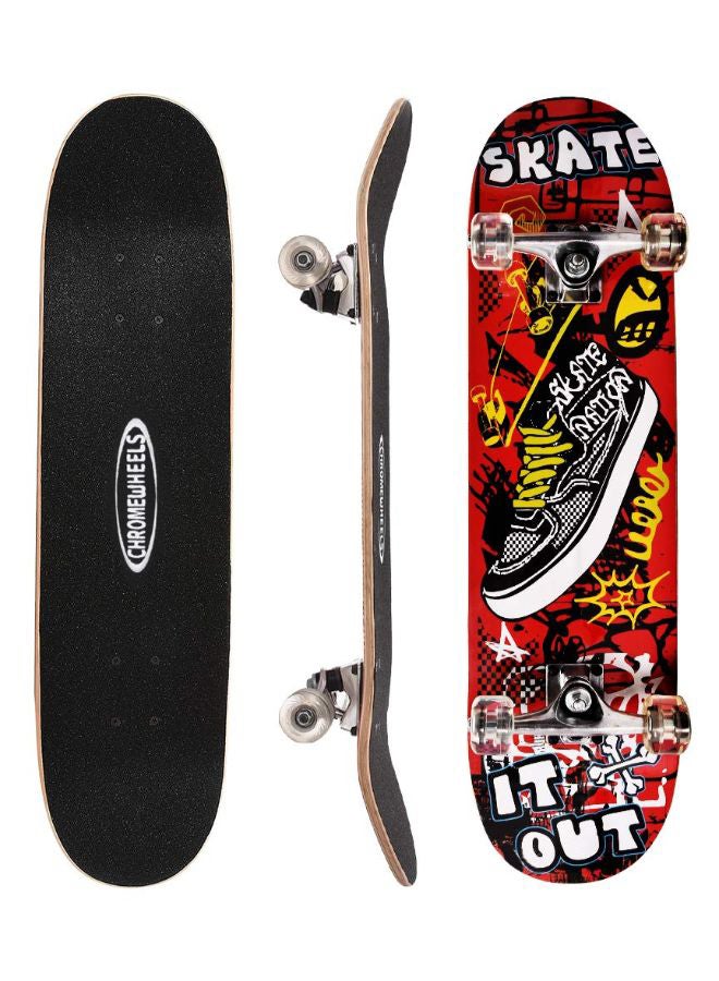 Adhesive Skateboard Sticker And Flash Wheel With Carry Bag 31.8inch - Image 1