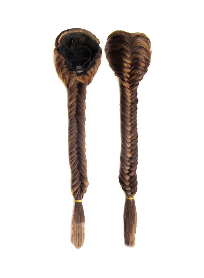 وصلة شعر طويلة على شكل ذيل حصان بني - Image 2
