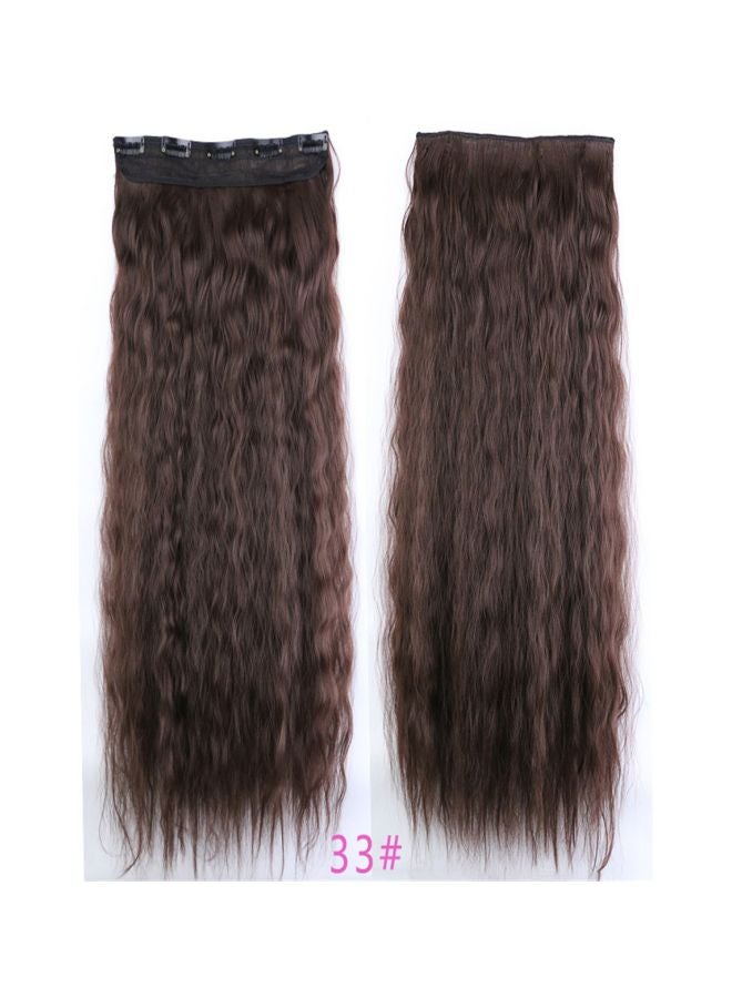 5-Piece Curly Hair Extension Brown - Image 2