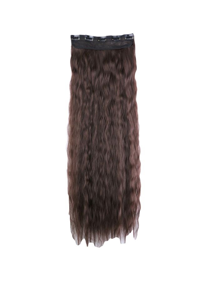 5-Piece Curly Hair Extension Brown - Image 1