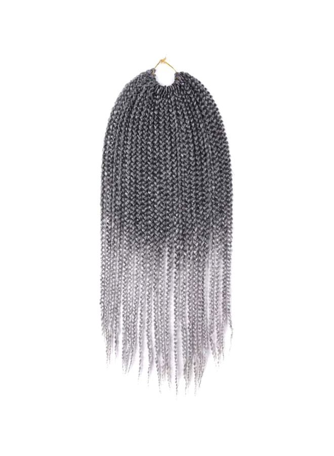 Generic - Long Braided Dreadlock Wig Black/Grey 14inch - Image 1