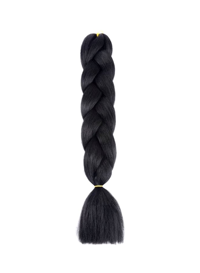 3-Piece Braided Hair Wig Black 60centimeter - Image 1