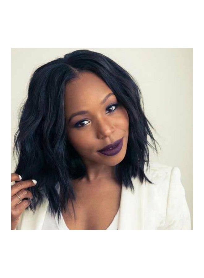 Wavy Short Hair Wig Black 45cm - Image 5