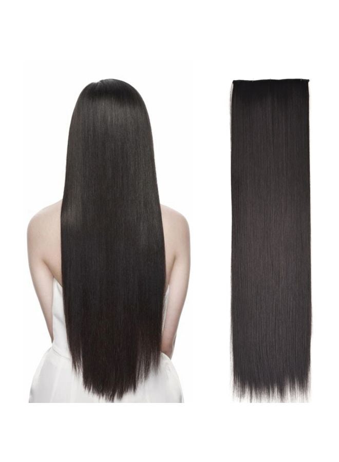 Straight Short Hair Extension Wig Black 24inch - Image 2