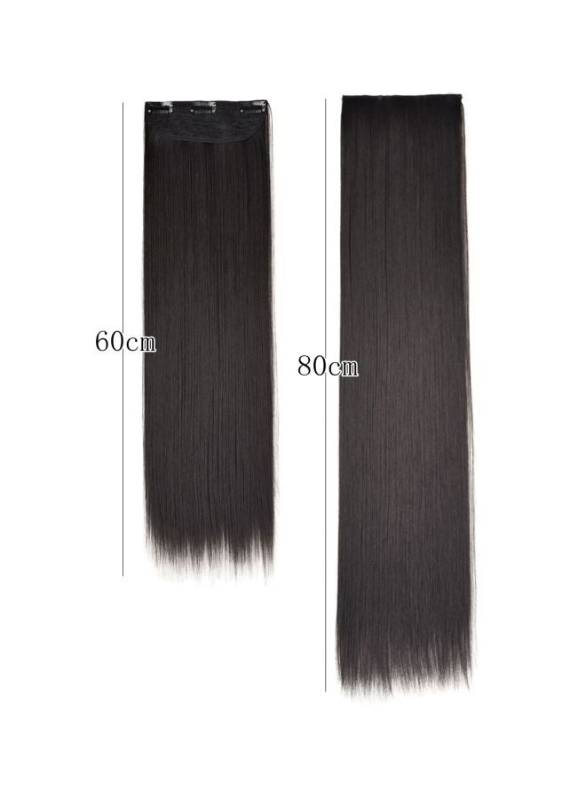 Straight Short Hair Extension Wig Black 24inch - Image 3