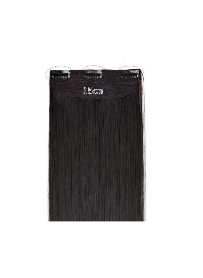 Straight Short Hair Extension Wig Black 24inch - Image 4