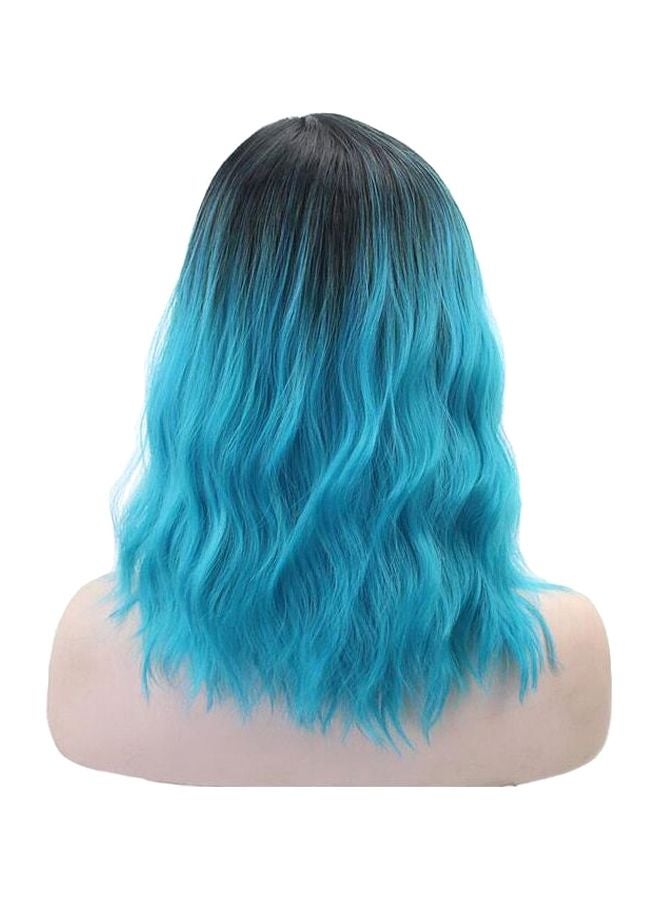 Synthetic Natural Wavy Hair Wig Black/Blue - Image 1