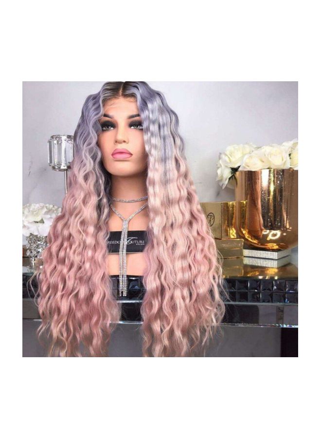 Long Curly Hair Extension Pink/Purple - Image 3