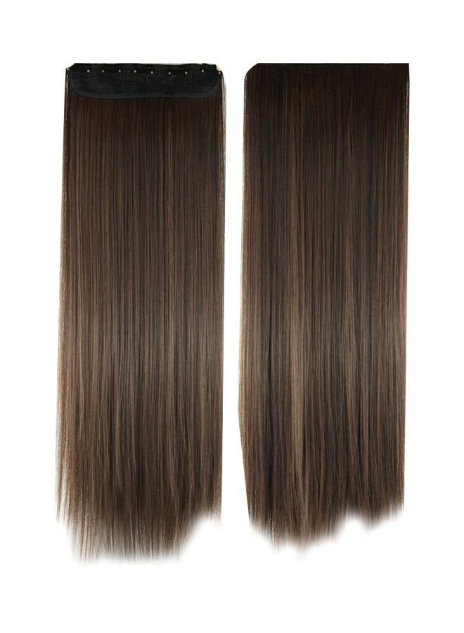 Long Ponytail Hair Extension Copper Brown