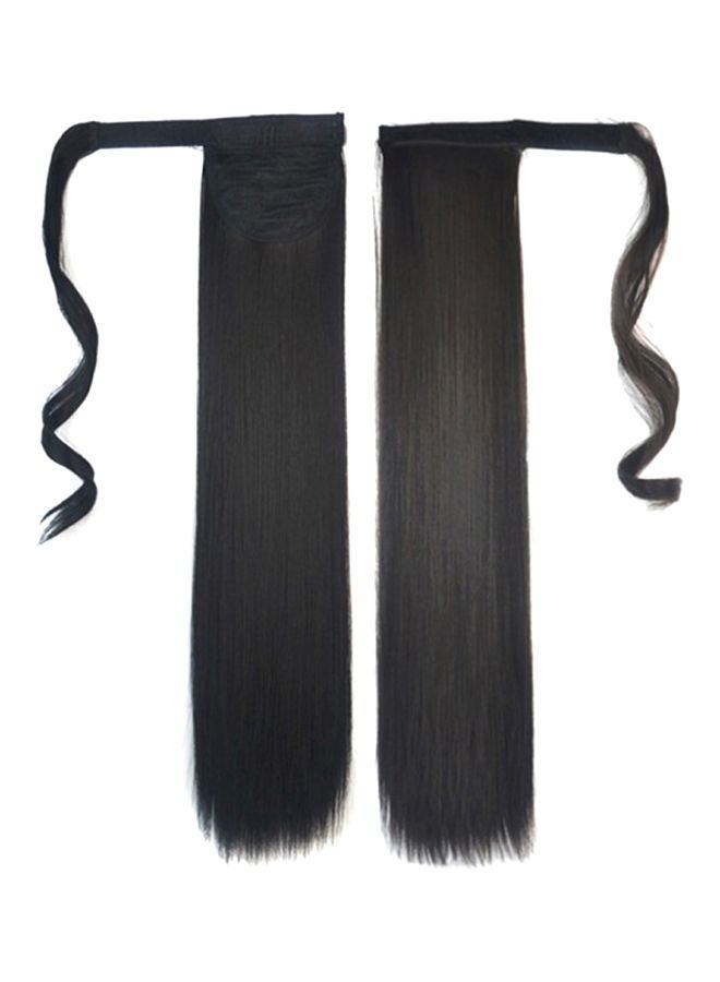 2-Piece Ponytail Hair Extensions Black