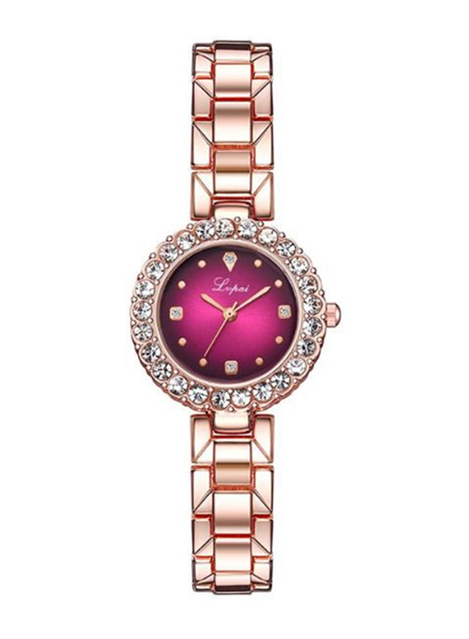 LUPAI - Women's 2-Piece Stainless Steel Analog Watch And Bracelet Set 8261 - Image 1