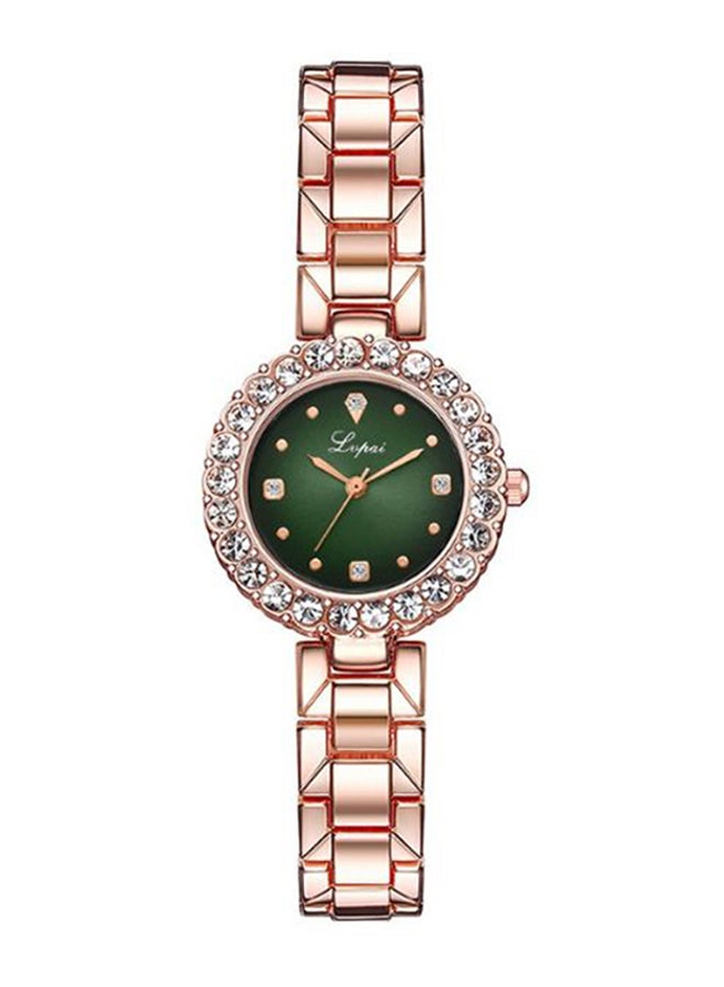 LUPAI - Women's 2-Piece Stainless Steel Analog Watch And Bracelet Set 8260 - Image 1