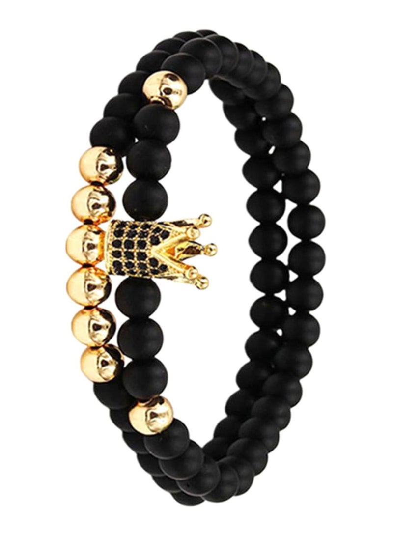 Women's 3 Pcs All Match Watch And Beaded Bracelet Set  - Image 3