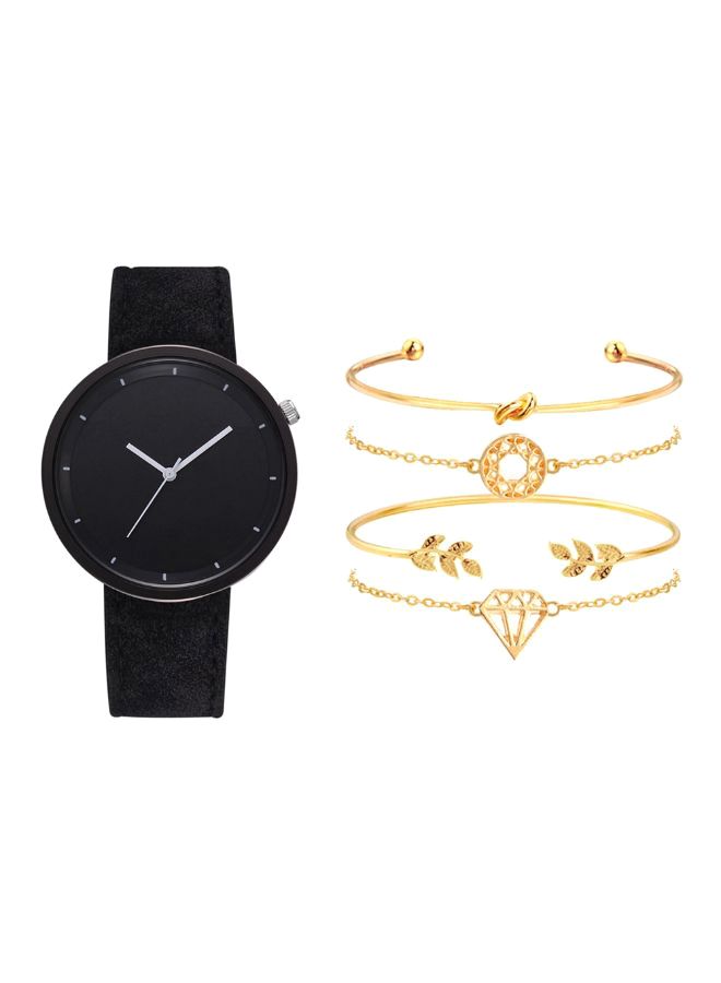 Generic - women 5-Piece Analog Watch And Bracelet Set 211 - Image 1
