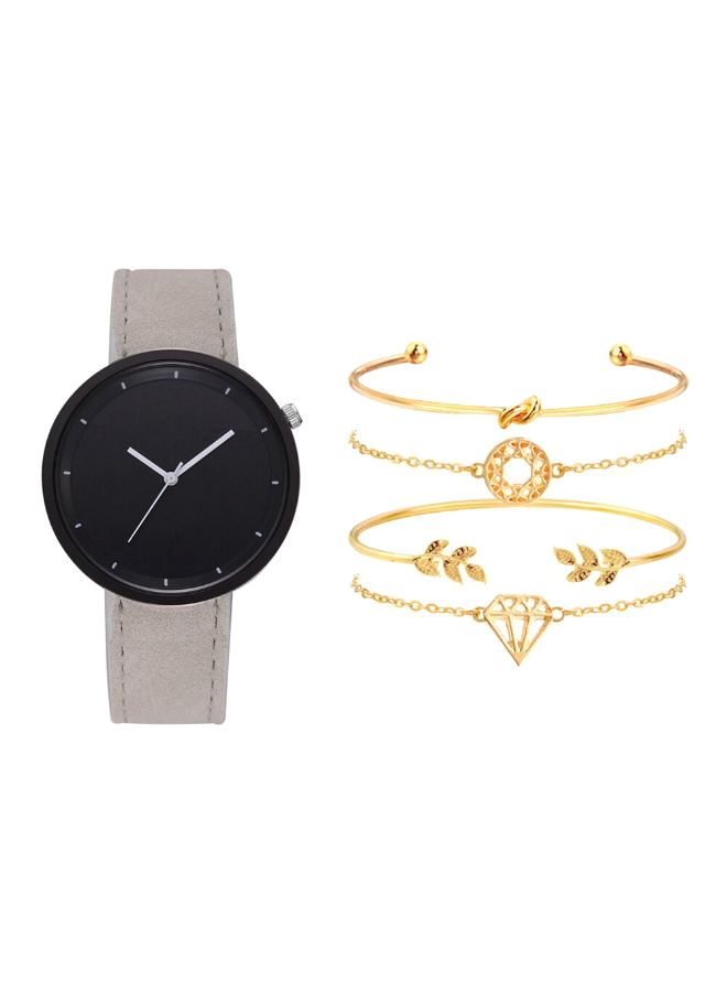 Generic - women 5-Piece Analog Watch And Bracelet Set 215 - Image 1