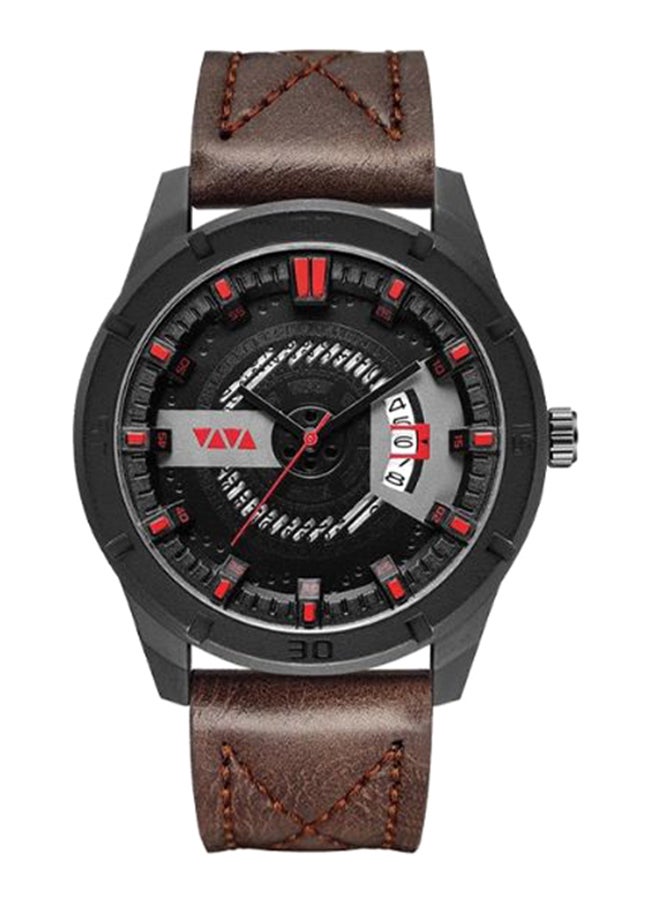 طقم ساعة يد بشاشة بمؤشر لعرض التوقيت طراز NNSB03700116 مع سوار مزين بخرز للرجال - Image 2