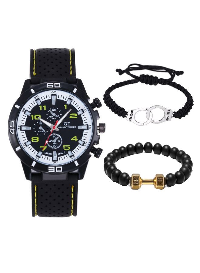 men Silicone Chronograph Watch NNSB03700919 With 2-Piece Bracelet  - Image 1