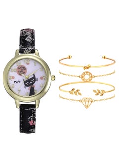 women 5-Piece Fashion Analog Watch And Bracelet Set NSSB037002232
