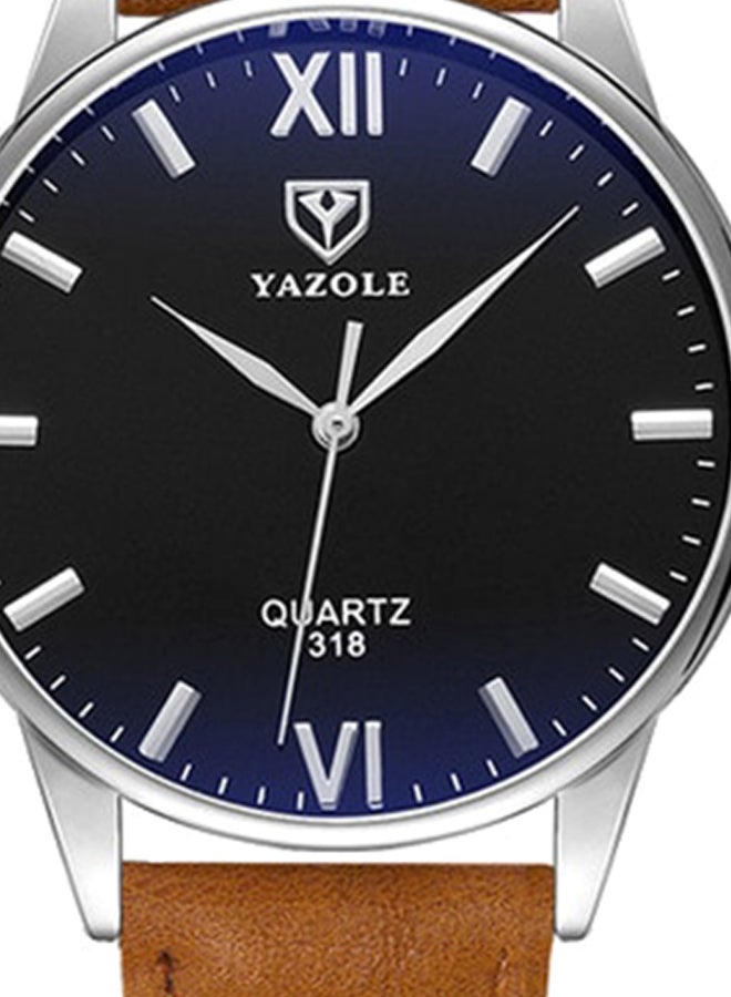 men Pointer Display Leisure Classic PU Belt Quartz Wristwatch NNSB03701971  - Image 2