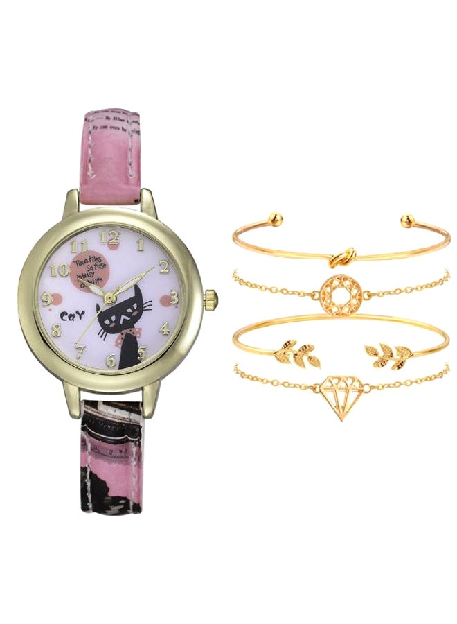 Generic - women Analog Watch And Bracelet Set - Image 1