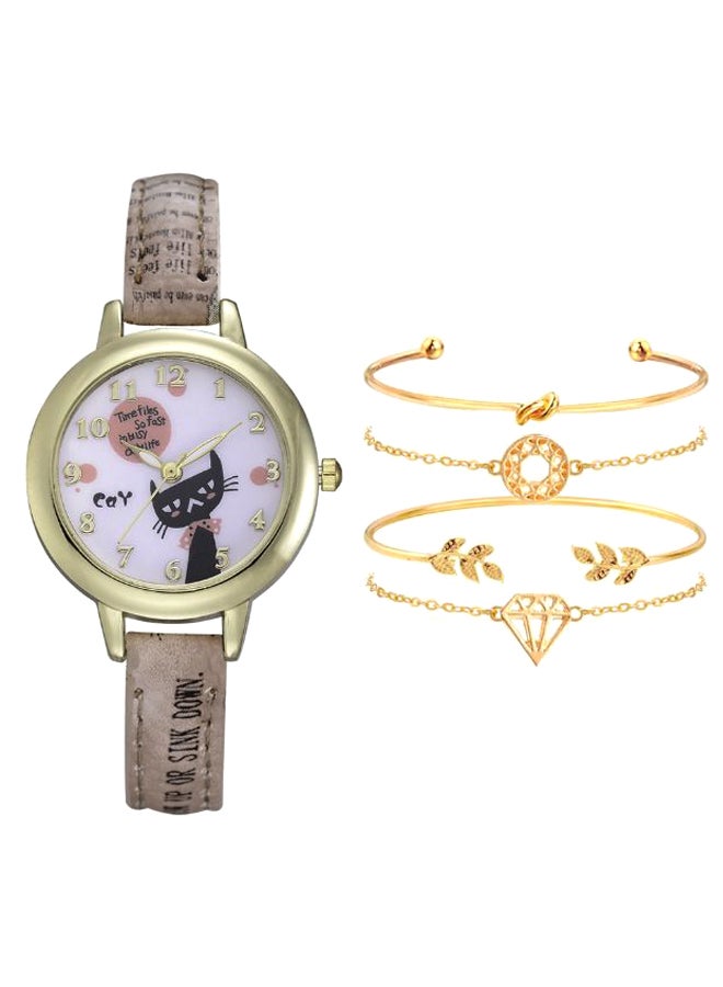 Generic - women Analog Watch And Bracelet Set - Image 1