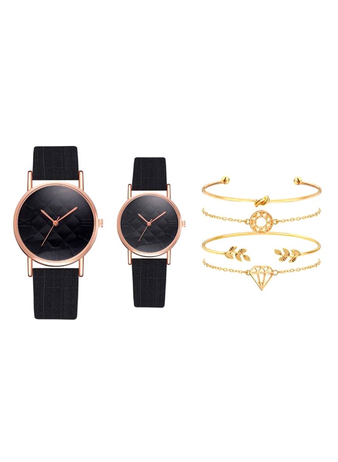 Analog Watch And Bracelet Set